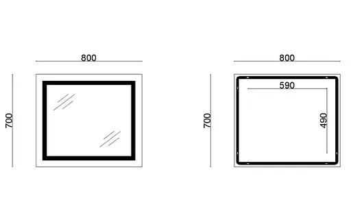 Дзеркало Lidz Kubis з LED-підсвічуванням Touch LD78LF9048070 - фото 7