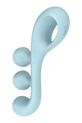Вібратор для потрійної стимуляції Satisfyer Tri Ball 2 20.5 см блакитний - фото 7