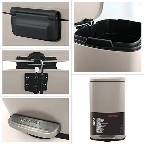 Відро для сміття з педаллю Spirella AKIRA 30 л (10.21566) - фото 4