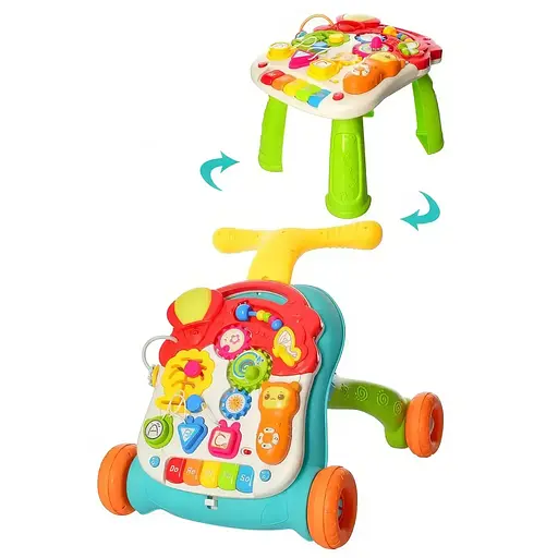 Каталка-ходунки 2в1, M5473AB, столик, піаніно, з музичними та світловими ефектами (В асортименті) - фото 2