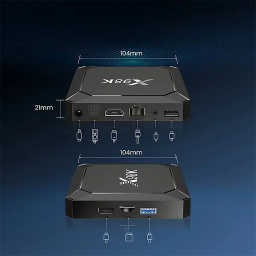 Смарт ТВ приставка X98K 4/32 Гб Smart TV Box Android 13 - фото 6