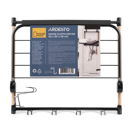 Дверная сушилка Aedesto Minimalism черная 45 x 30 x 40 см (ARHC2101BB) - фото 3