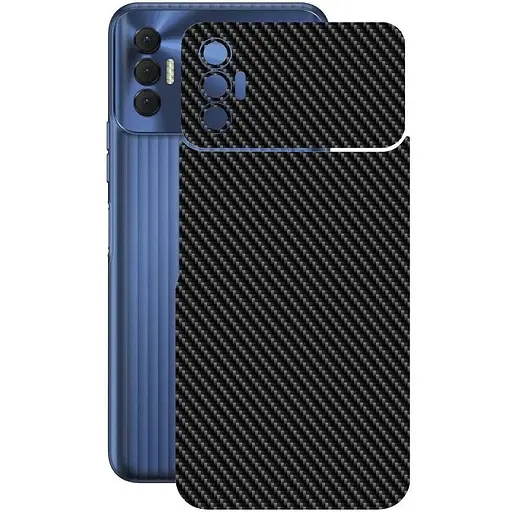 Защитная пленка StatusSKIN для Tecno Spark 8p KG7n Корпус Винил Карбон черный - фото 1