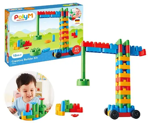 Конструктор PolyM Будівельник 80 деталей 760008 - фото 8