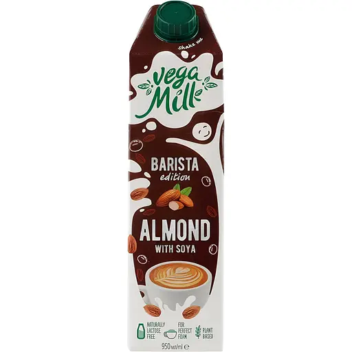 Упаковка миндального напитка Vega Milk Barista с соей 11.4 л (950 мл х 12 шт.) - фото 2