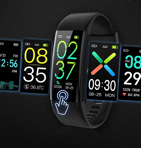 Умный фитнес браслет Lemfo F07T с термометром (Черный) - фото 7