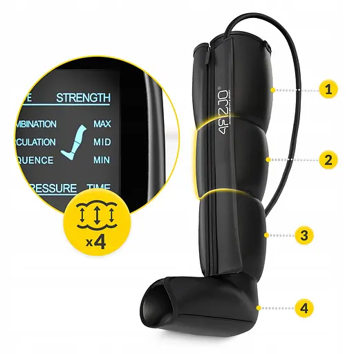 Апарат для пресотерапії та лімфодренажу 4FIZJO 4-и камерний LITE-C4 (P-5905973406611) - фото 3