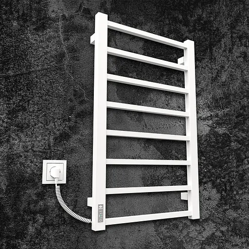 Електрична рушникосушарка Kosser Лофт 800x500 EL тайм. білий ДЛФ02ELW, Білий матовий, Ліве - фото 1