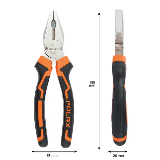 Плоскогубцы - пассатижи Polax комбинированные 180 мм Cr-V (35-002) - фото 5