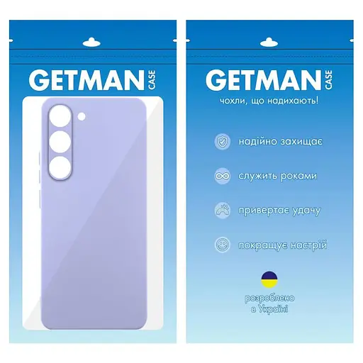 Чехол TPU GETMAN Liquid Silk Full Camera для Samsung Galaxy S23 Сиреневый / Dasheen - фото 5