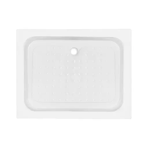 Душевой поддон Kapielka ST100x80x14 низкий прямоугольный диаметр слива 52 мм Lidz Белый - фото 1