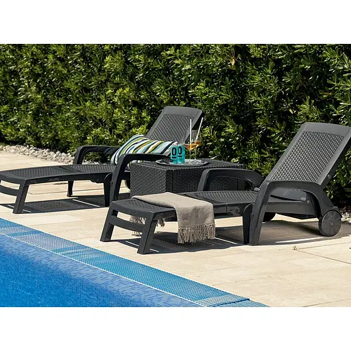 Шезлонг пластиковий Bica Miami, графіт - фото 10