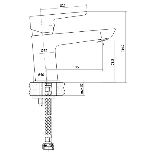 Змішувач для умивальника Cersanit Mille хром S951-045 Хром - фото 2