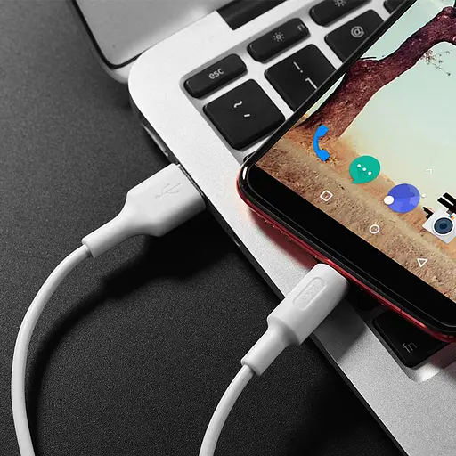 Кабель HOCO X25 USB to Type-C 2A, 1m, PVC, PVC коннекторы, Белый - фото 5