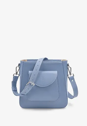 Жіноча шкіряна сумка Stella блакитна - фото 2