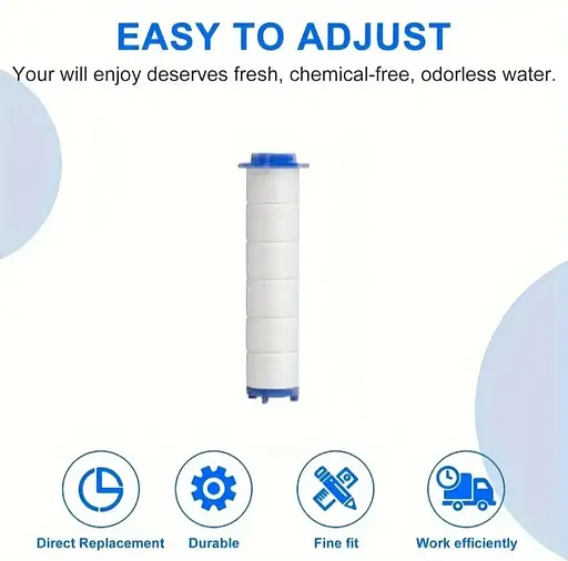 Сменный хлопковый фильтрующий картридж для душа, для очистки жесткой воды, удаление хлора и фторида - фото 3