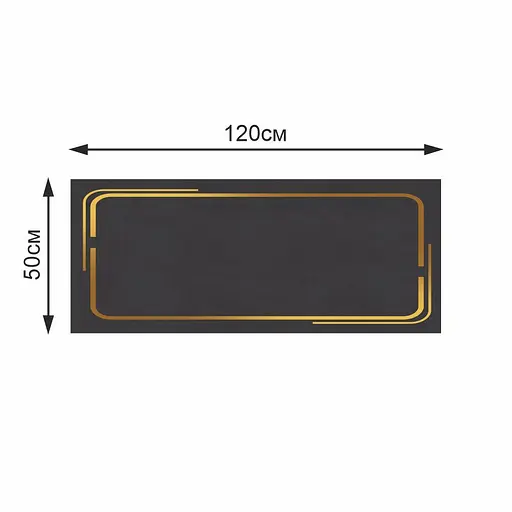 Суперпоглощающий Диатомитовый Коврик Aquarius для ванной и кухни 50 х 120 см Графитовый Мрамор - фото 2