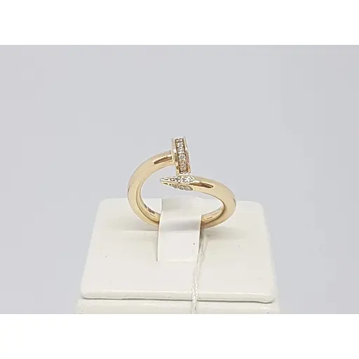 Золоте кільце Столична Ювелірна Фабрика з фіанітами. 154007 16 - фото 4