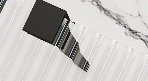 Душова стінка Rea Aero 90 intimo black REA-K4123, прозорий, чорний матовий - фото 5