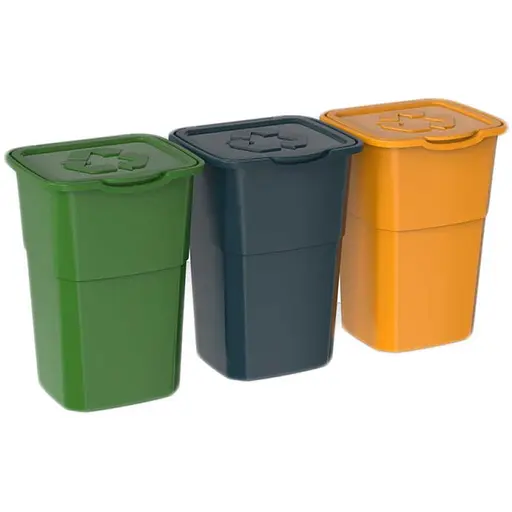Набір баків сортувальних Eco Plastmeccanica  50 л  3 шт. (00-00020033)
