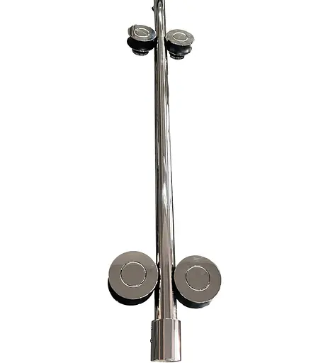 Двері в нішу Koer SR SD06-140x220-TR-01 прозоре скло Easy Clean 8 мм, хром KR5368, універсальні, прозорий, хром - фото 3