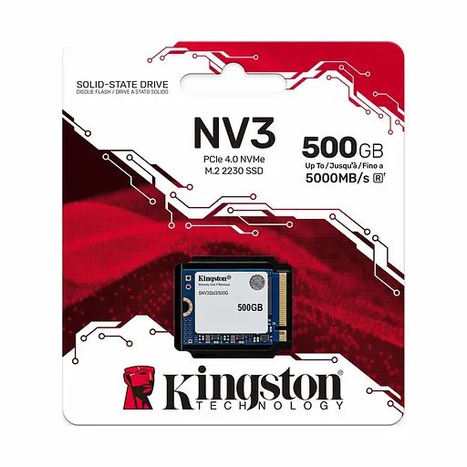 Накопитель SSD M. 2 Kingston NV3 500GB NVMe 2230 PCIe 4. 0 x4 3D NAND - фото 2