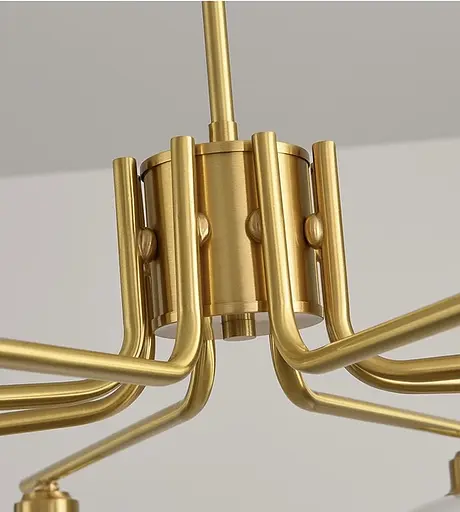 Люстра светодиодная потолочная 6007 (Золотистый) 5 плафонов - фото 7