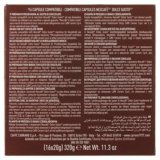 Кава в капсулах Carraro Dolce Gusto Cioccolato, 16 капсул - фото 3