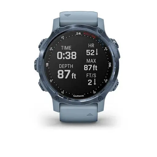 Спортивные часы Garmin Descent Mk2S Mineral Blue with Sea Foam Silicone Band (010-02403-07) - фото 5