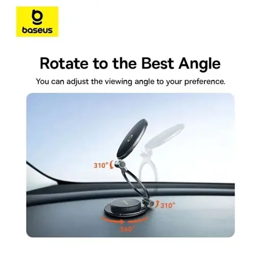 Автотримач для телефона Baseus MagPro Series II Magnetic Car Mount Stick-on Version Cosmic Black - фото 10
