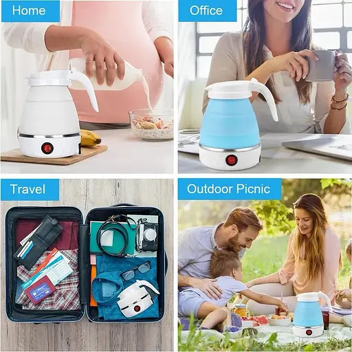 Електрочайник Silicon Kettle силіконовий складний електрочайник маленький електрочайник портативний чайник - фото 9