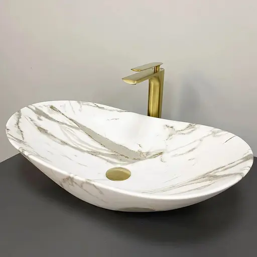 Умивальник VBI Turin лава матовий накладний VBI-011511, Мармур - фото 1