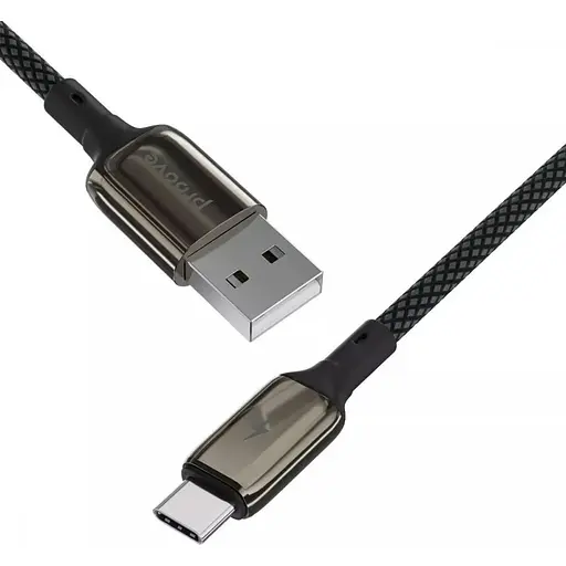 Кабель Proove Dense Metal USB-A to USB-С 1m Black (CCDM20001201) [133338] - фото 3