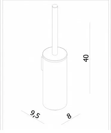 Ершик для унитаза Omnires Uni gold UN10620/OGL, Золотой - фото 2