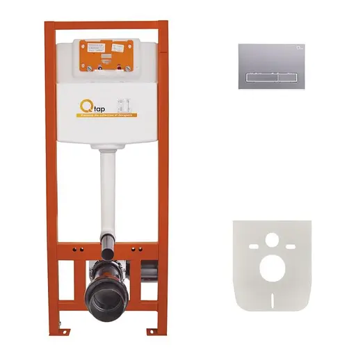 Набір інсталяція 4 в 1 Qtap Nest ST з лінійною панеллю змиву QT0133M425M08382SAT - фото 1