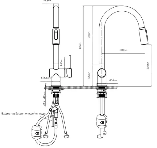 Змішувач для кухні Qtap Rozcesti QTROZ366BLM45940 - фото 8