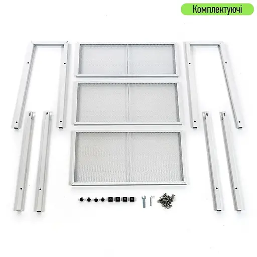 Стелаж-етажерка Wall Sticker SW-00002103 триярусний з металу 60х33х110 см білий - фото 5