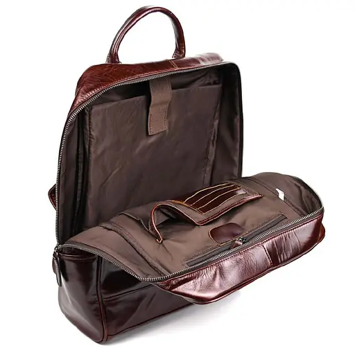 Мужской кожаный рюкзак John McDee 30.5х12.7х38 см sum0028447 - фото 6