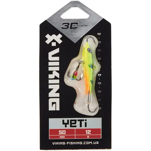 Балансир Viking Fishing Yeti Ice Jig 50mm 12.0g #5 Acid - фото 2