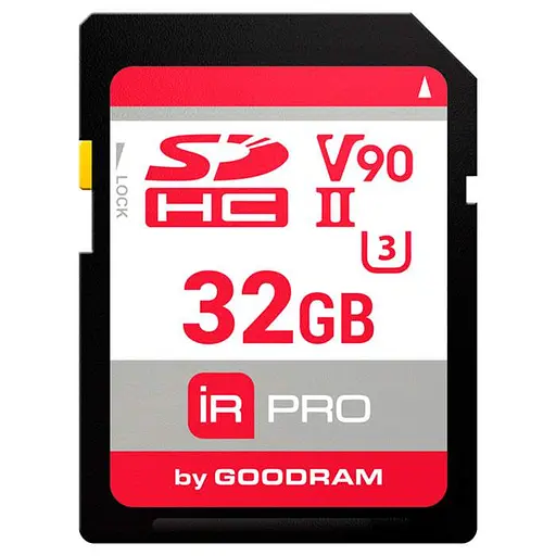 Карта памяти GoodRam Memory card Secure Digital 32Gb IRDM PRO SDXC V90 UHS-II U3 Retail (IRP-S9B0-0320R11) - фото 1