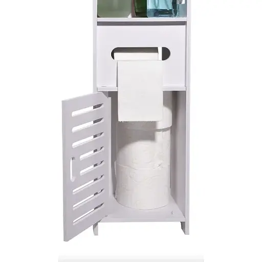 Пенал-шкаф Leobert Cubic для ванны 120см напольный - фото 3