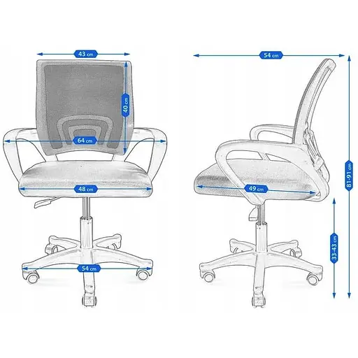 Офисное кресло Jumi Smart оранжевый - фото 4