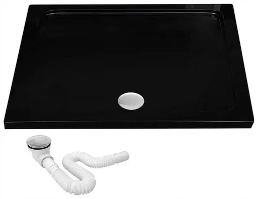 Душовий піддон акриловий Rea Savoy black 80x100 REA-K4087 Чорний - фото 1