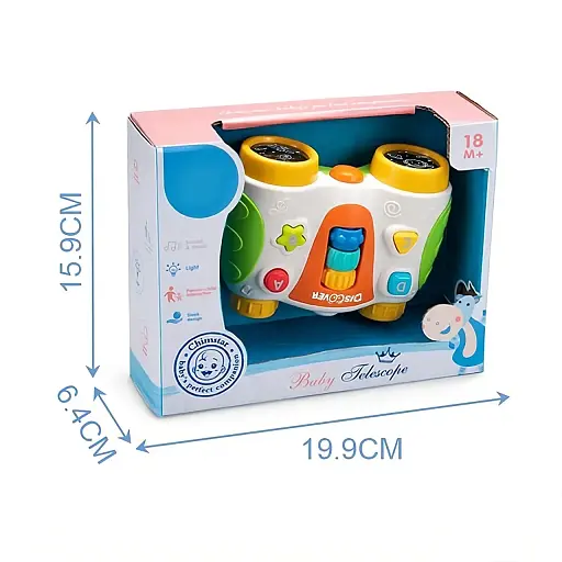 Развивающий бинокль знаний WToys 66770, музыкальная обучающая игрушка с украинской озвучкой и пальчиковыми играми, оранжевый - фото 2