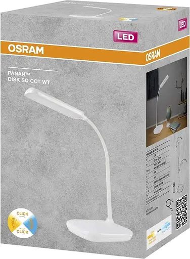 Настільна лампа OSRAM Panan DISK SQ 12W 3000К 4000К 6500К з димером Білий (4099854475177) - фото 2