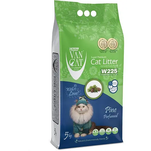 Уцінка. Наповнювач для котячих туалетів VanCat бентонітовий сосна 5 кг