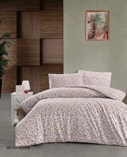 Постільна білизна Red Floral Фланель Cotton Collection pbe0052036 - фото 1