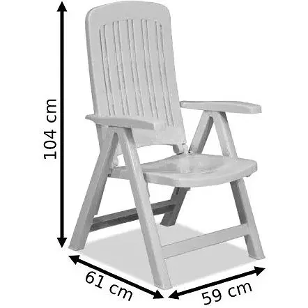 Стілець садовий пластиковий складний Bica Carmen сіро-бежевий - фото 6
