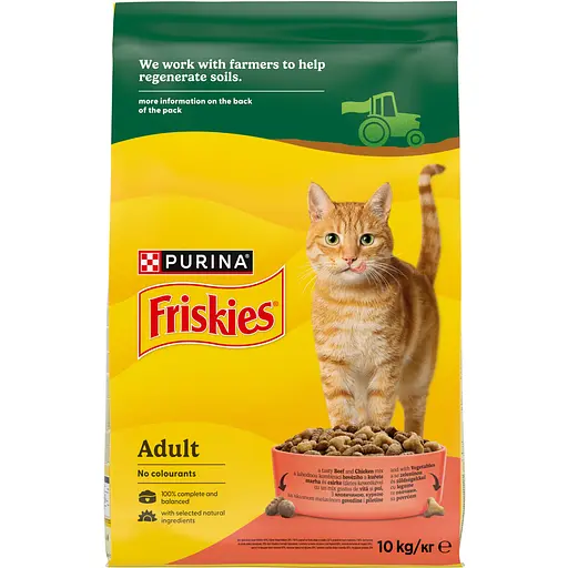 Сухой корм для котов Friskies с говядиной, курицей и овощами 10 кг - фото 2