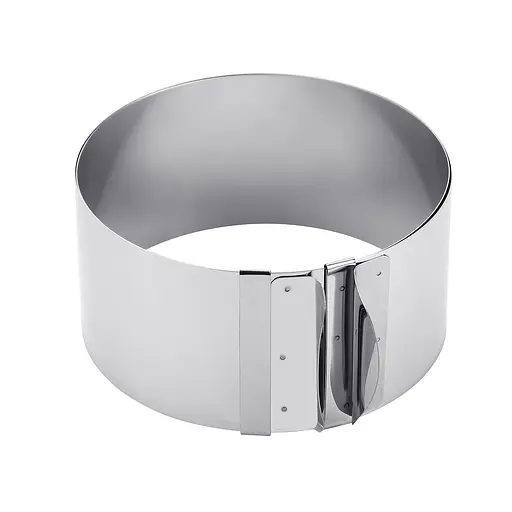 Розсувна кругла форма для випікання тортів та бісквітів та формування салатів та тортів 15-30 см (висота 8 см), Master Class Сірий 83254 - фото 9